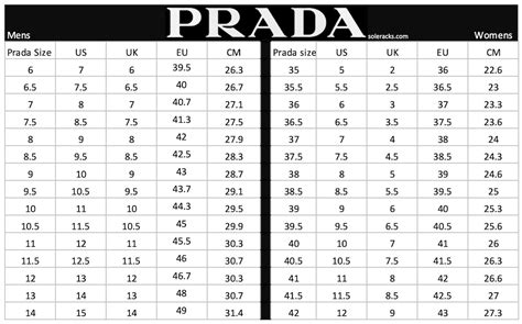 prada shoes mens size chart|Prada sneaker size chart.